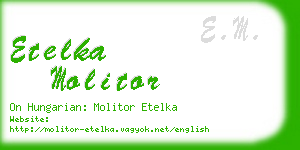 etelka molitor business card